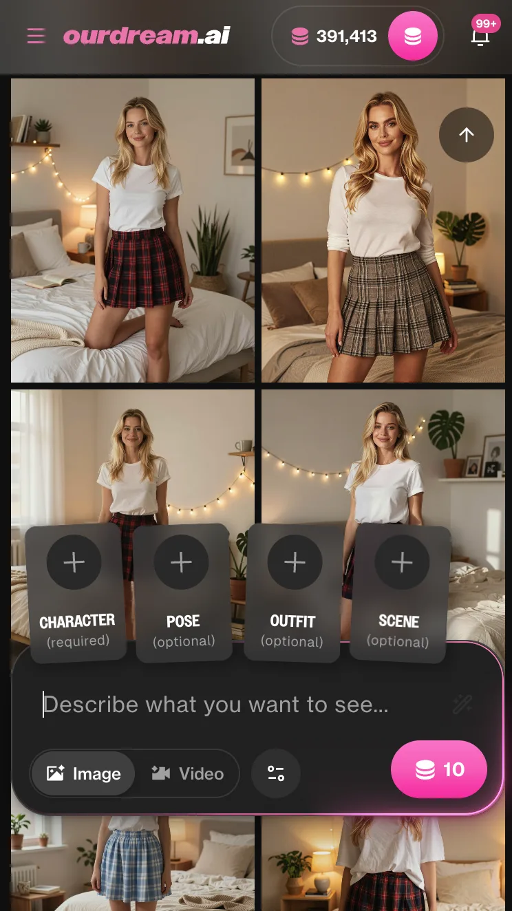 An AI companion brought to life with video on Our Dream AI